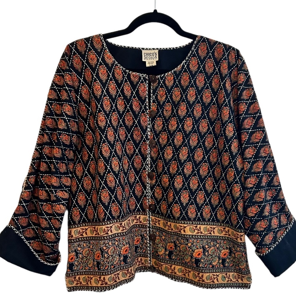 Chico’s Design Fall Floral Jacket S/M